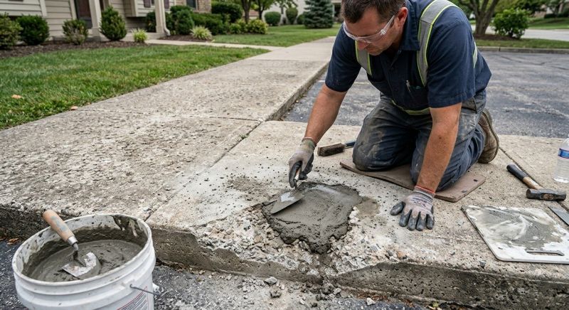 Concrete Sidewalk Repair in West Des Moines, IA