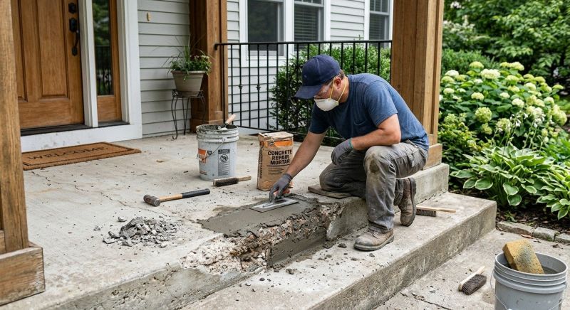 Concrete Fence Repair in West Des Moines, IA
