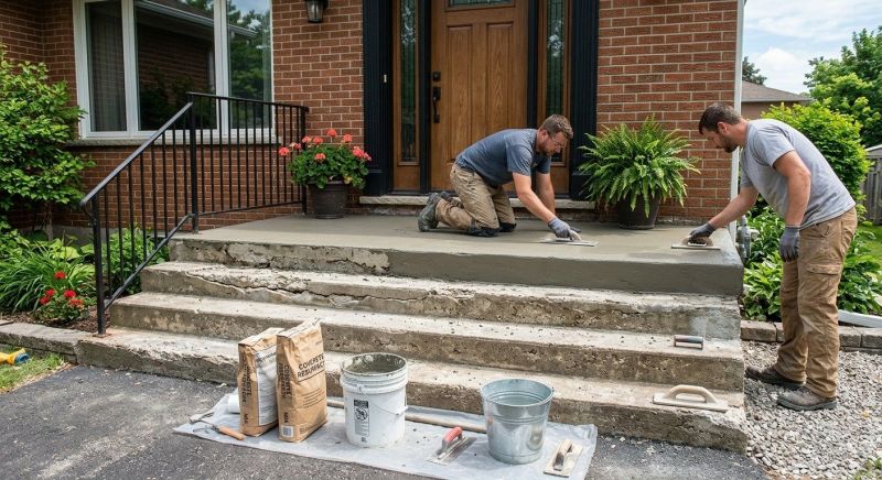 Concrete Porch Resurfacing in Des Moines, IA