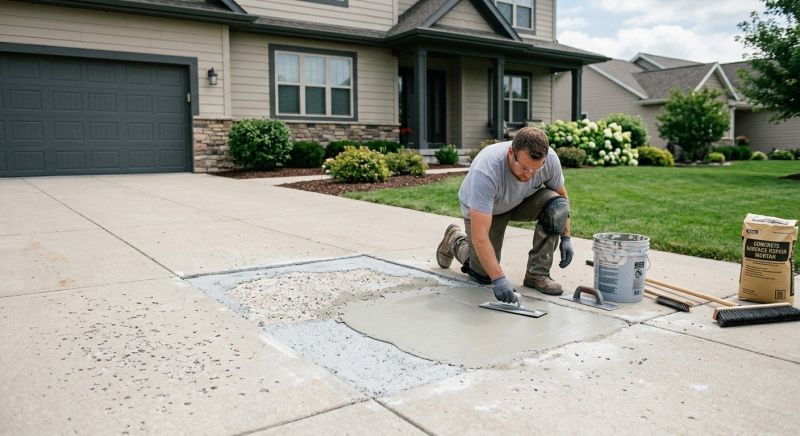 Driveway Slab Repair in West Des Moines, IA