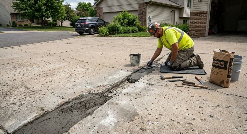 Driveway Slab Repair in Des Moines, IA